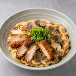 trüffel Udon Carbonara Crispy Chicken